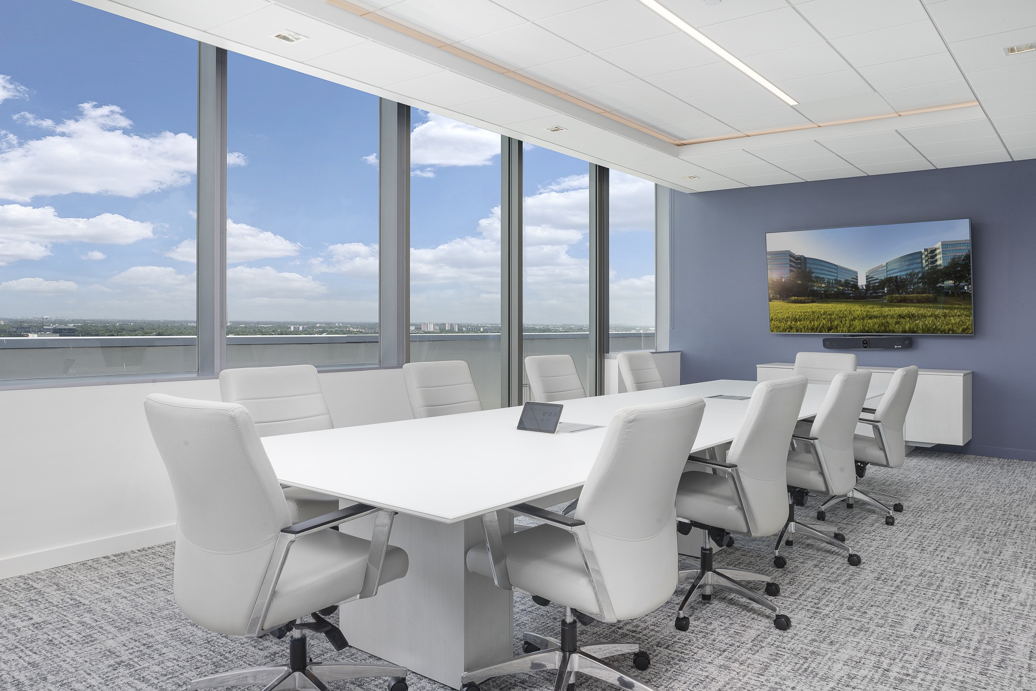 Commercial Office Photographer Modern conference room with large windows
