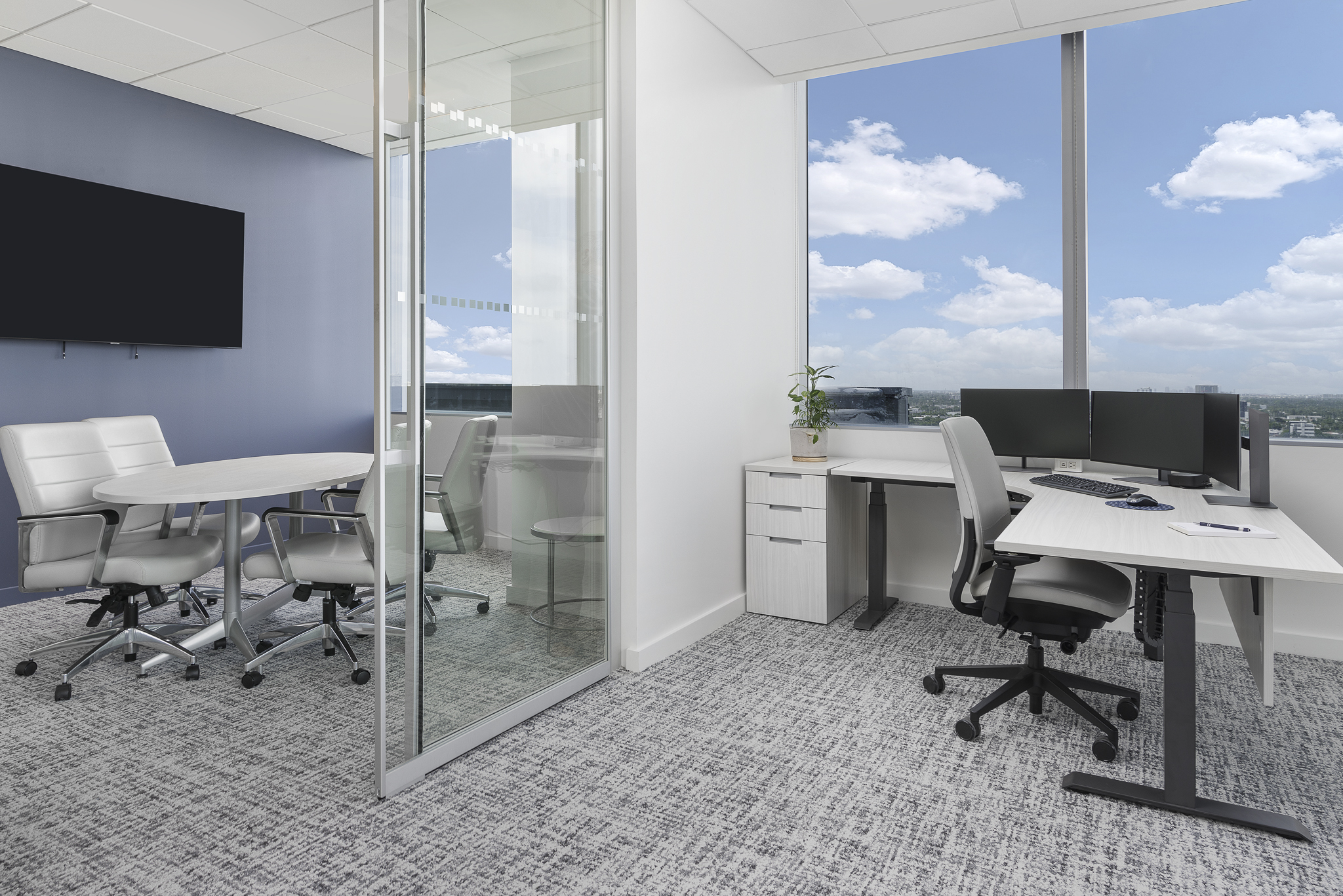 Commercial Office Photographer Modern office with glass partition