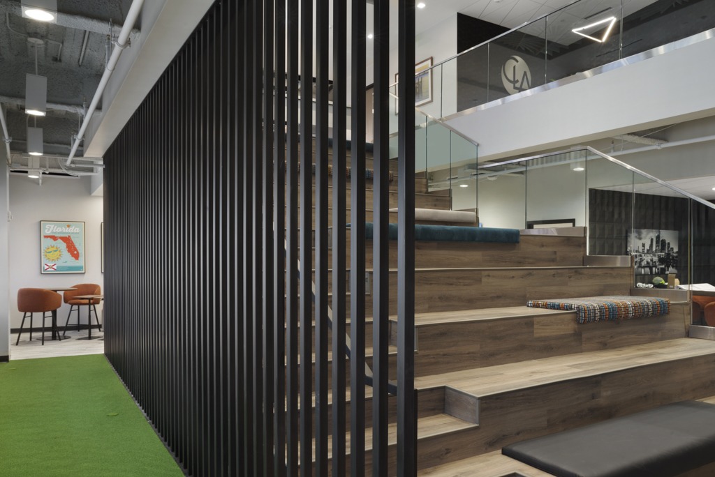 Commercial Office Photographer Modern office interior with stairs